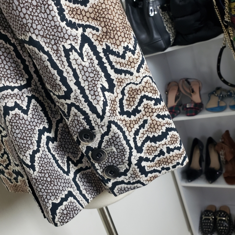 Cabi Python Double Breasted Blazer Size 2 - image 8